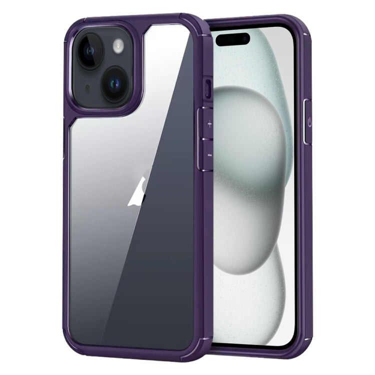 For iPhone 15 Plus Acrylic+TPU Transparent Shockproof Phone Case