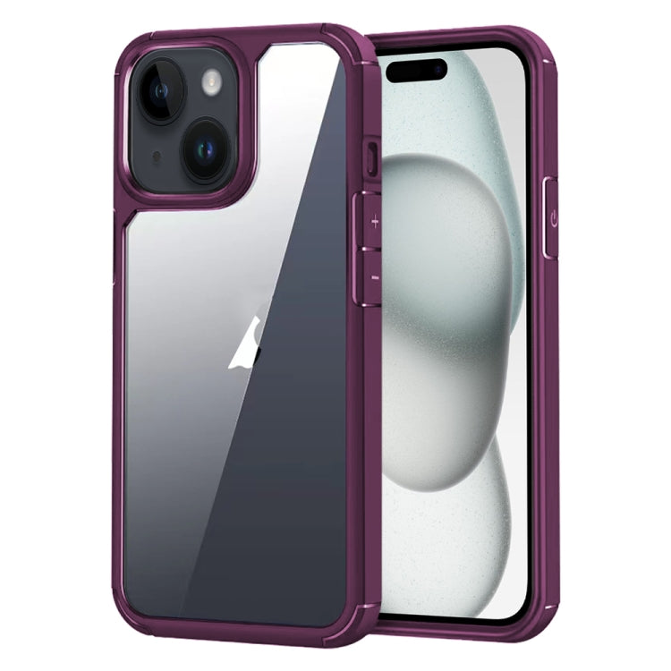 For iPhone 15 Acrylic+TPU Transparent Shockproof Phone Case