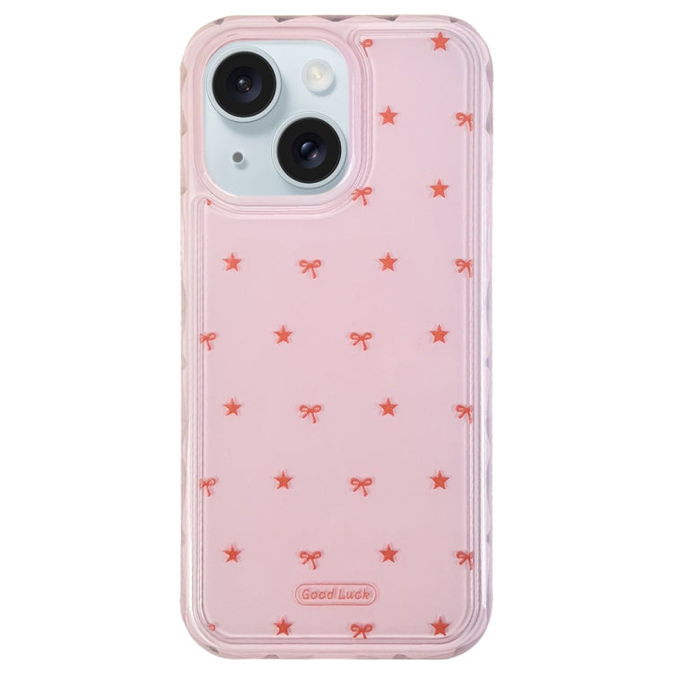 For iPhone 15 Creative Edge Small Fresh Pattern TPU + PC Phone Case