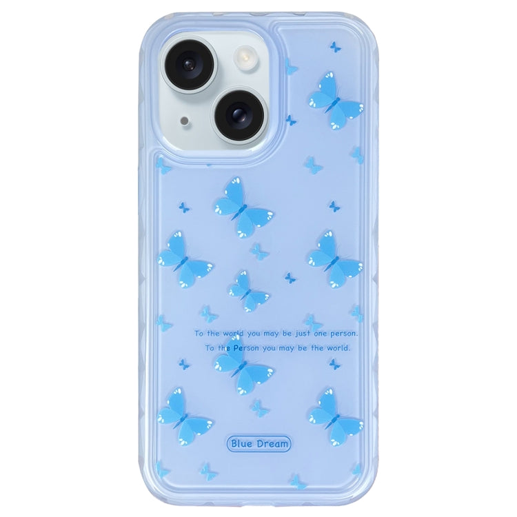 For iPhone 15 Creative Edge Small Fresh Pattern TPU + PC Phone Case