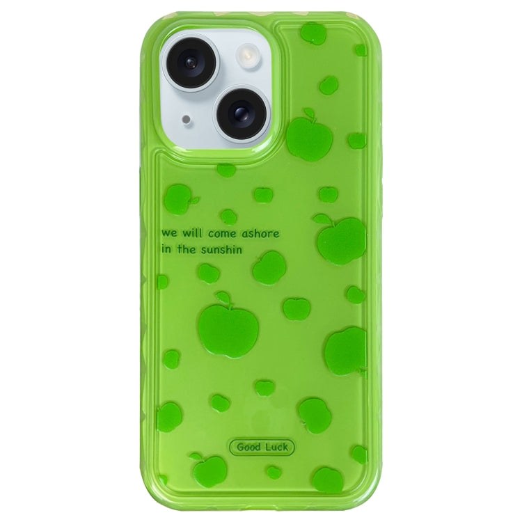 For iPhone 15 Creative Edge Small Fresh Pattern TPU + PC Phone Case