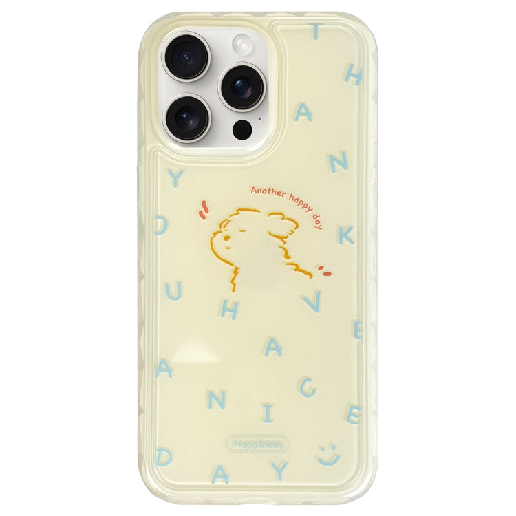 For iPhone 15 Pro Max Creative Edge Small Fresh Pattern TPU + PC Phone Case