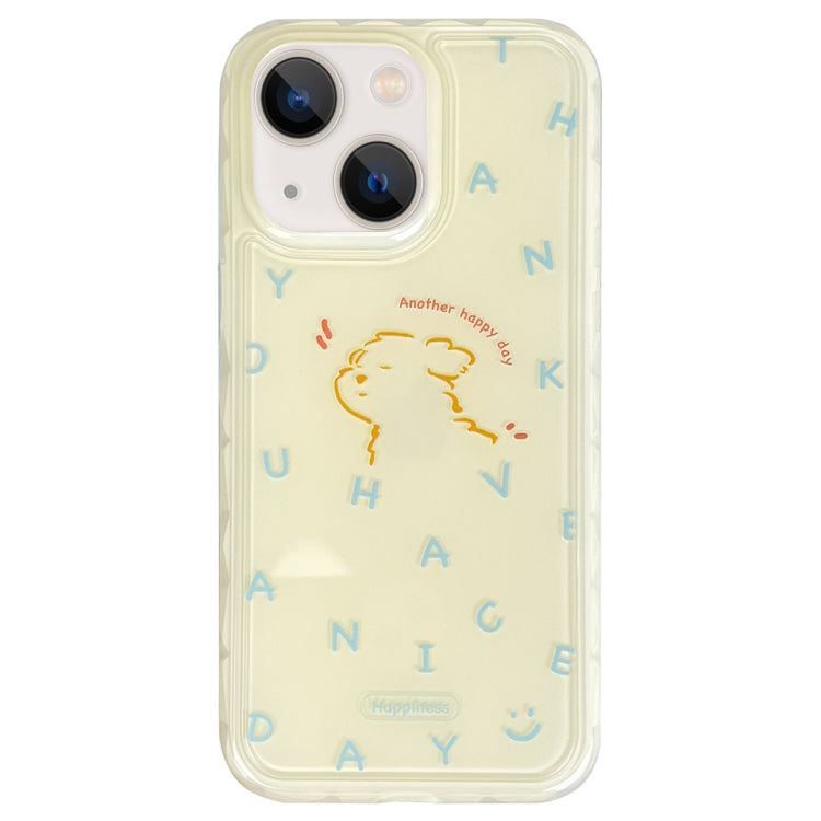 For iPhone 14 Creative Edge Small Fresh Pattern TPU + PC Phone Case