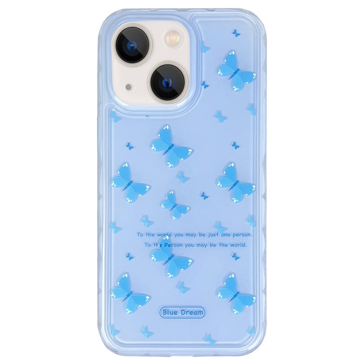For iPhone 14 Creative Edge Small Fresh Pattern TPU + PC Phone Case