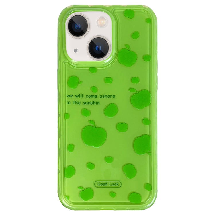 For iPhone 14 Creative Edge Small Fresh Pattern TPU + PC Phone Case