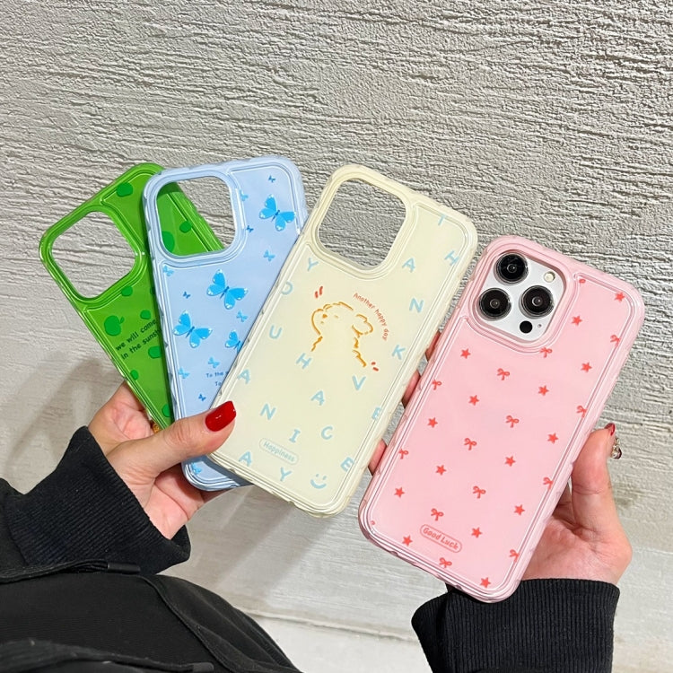 For iPhone 15 Pro Creative Edge Small Fresh Pattern TPU + PC Phone Case