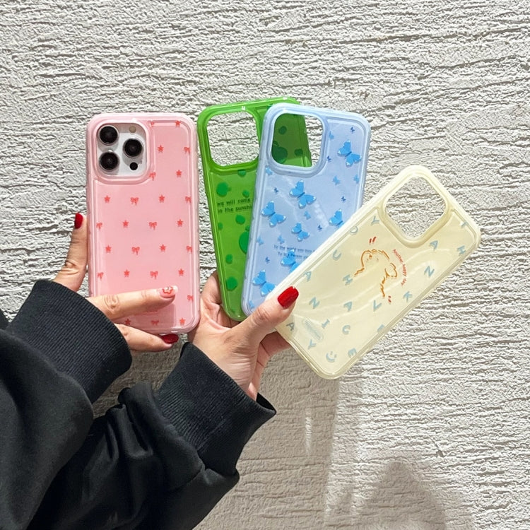 For iPhone 15 Pro Creative Edge Small Fresh Pattern TPU + PC Phone Case