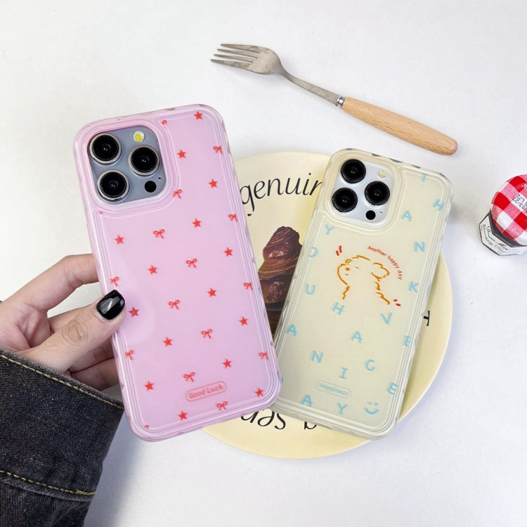For iPhone 15 Pro Creative Edge Small Fresh Pattern TPU + PC Phone Case