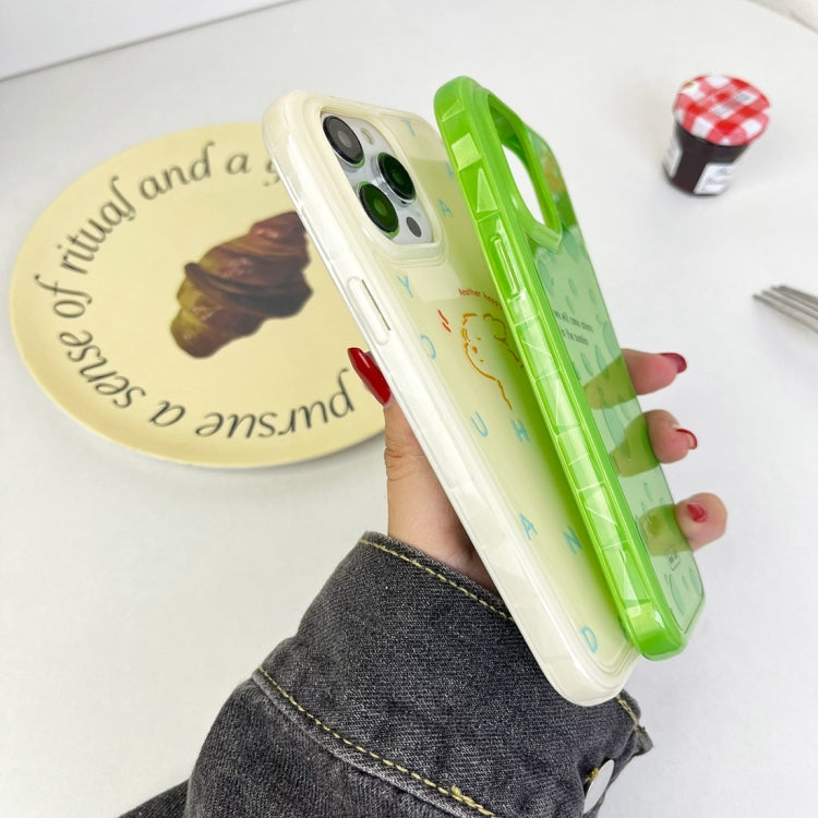 For iPhone 15 Pro Creative Edge Small Fresh Pattern TPU + PC Phone Case