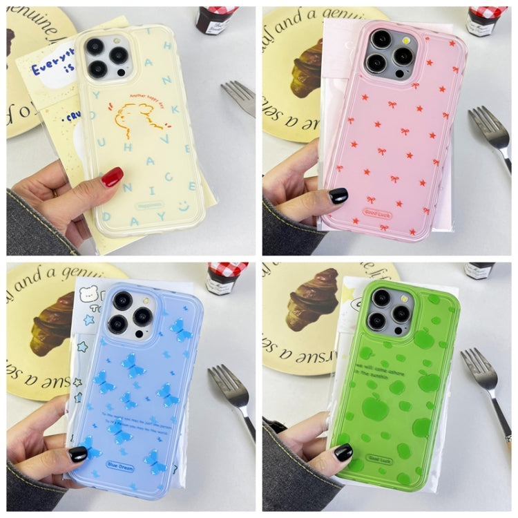 For iPhone 15 Pro Creative Edge Small Fresh Pattern TPU + PC Phone Case