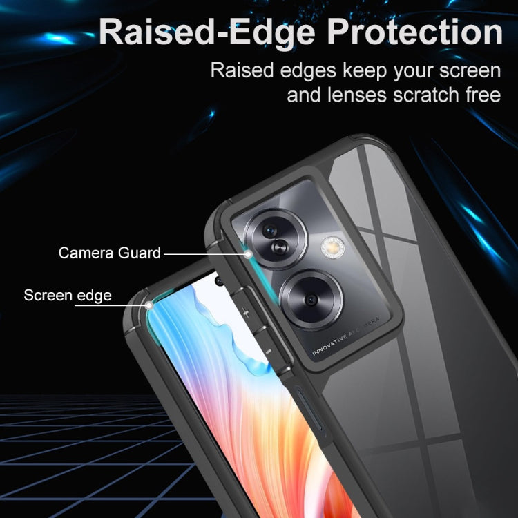 For OPPO A79 5G Acrylic+TPU Transparent Shockproof Phone Case - Black