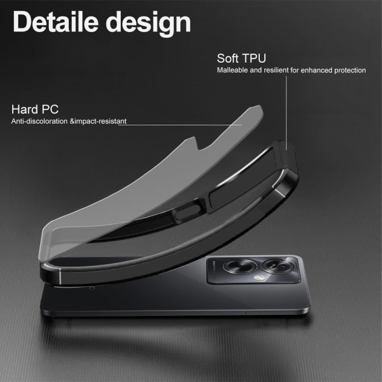 For OPPO A79 5G Acrylic+TPU Transparent Shockproof Phone Case - Black
