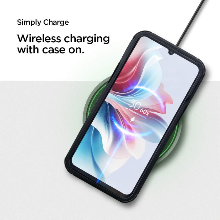 For OPPO Reno11 F 5G Acrylic+TPU Transparent Shockproof Phone Case - Black