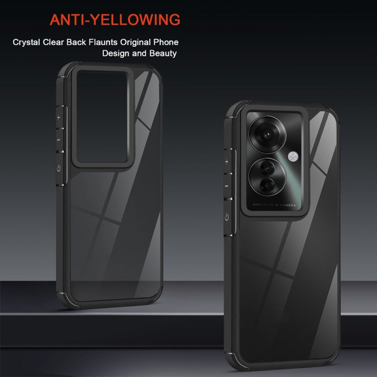 For OPPO F25 Pro 5G Acrylic+TPU Transparent Shockproof Phone Case - Black
