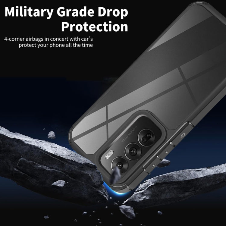 For OPPO Reno12 Global Acrylic+TPU Transparent Shockproof Phone Case - Black