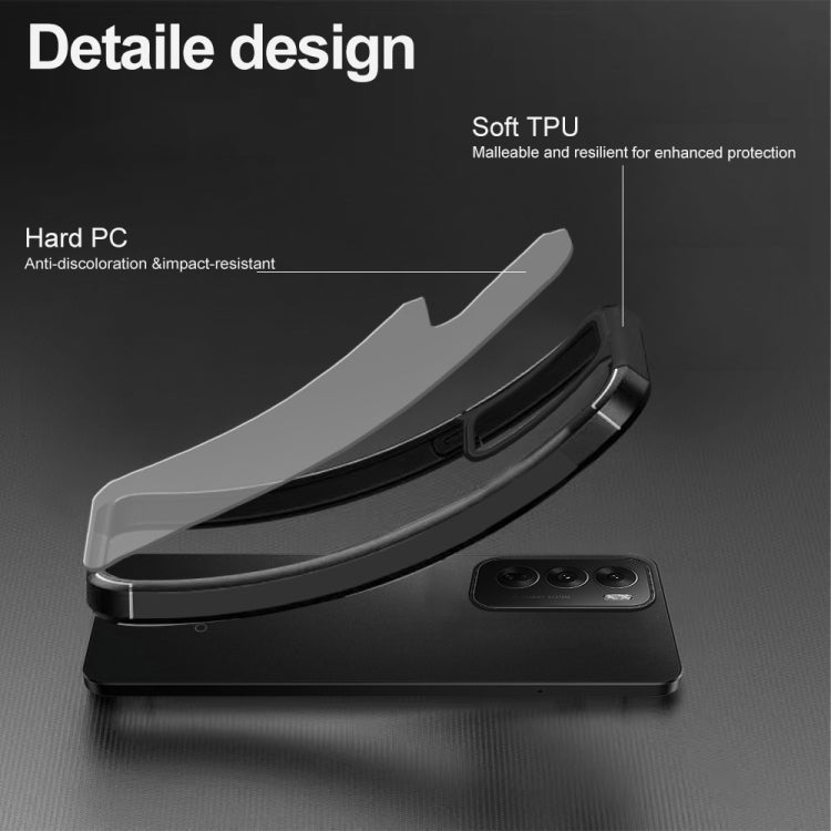 For OPPO Reno12 Pro Global Acrylic+TPU Transparent Shockproof Phone Case - Black