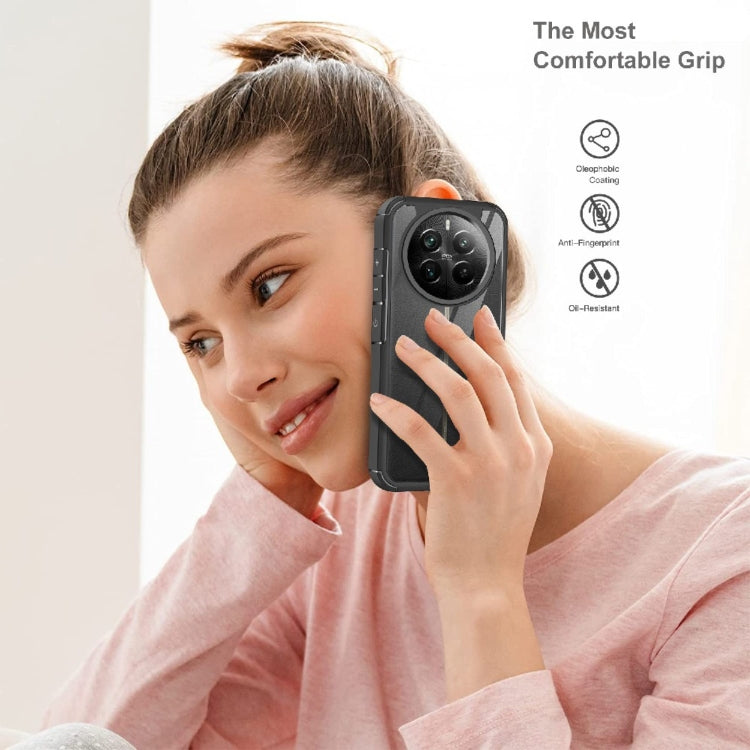 For Realme 12 Pro 5G Acrylic+TPU Transparent Shockproof Phone Case - Black