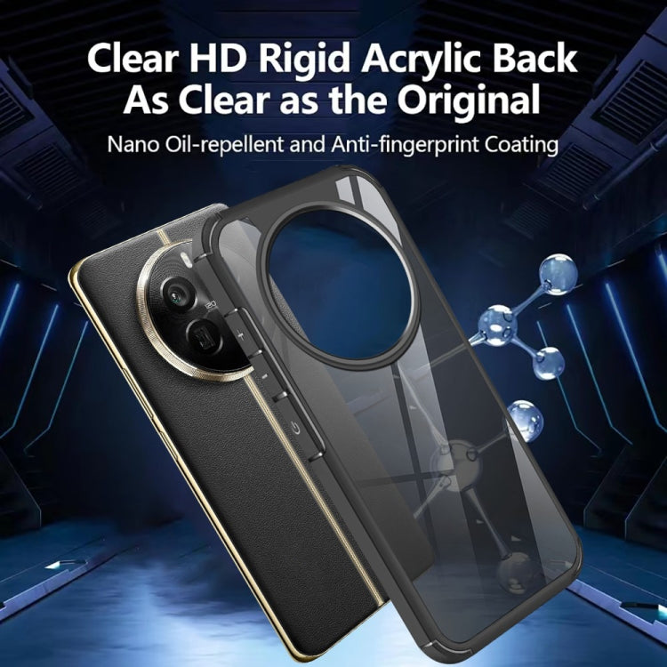For Realme Narzo 60x Acrylic+TPU Transparent Shockproof Phone Case - Black
