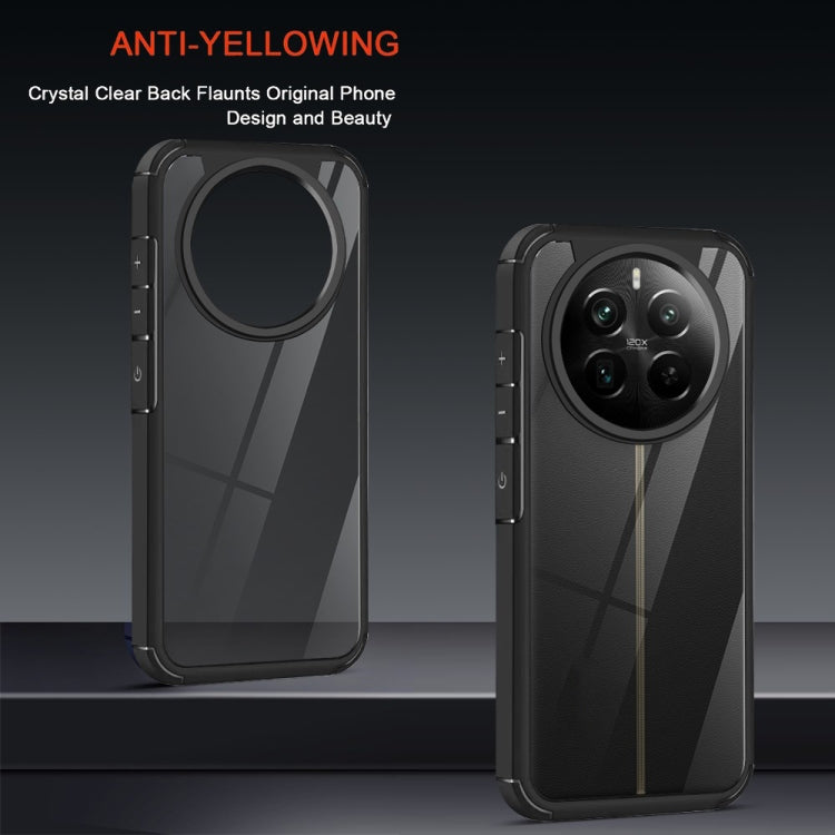 For Realme 11 Pro+ 5G Acrylic+TPU Transparent Shockproof Phone Case - Black