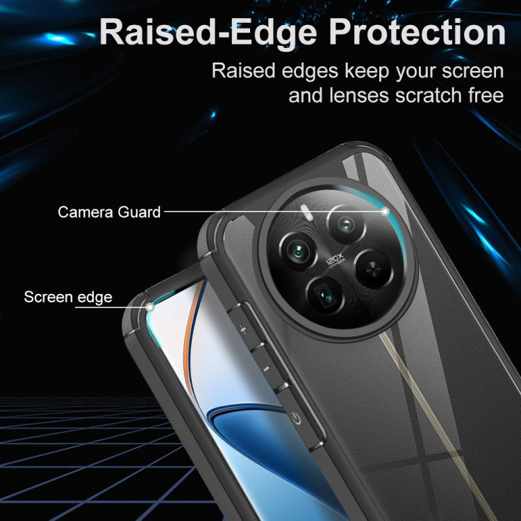 For Realme Narzo 60 Acrylic+TPU Transparent Shockproof Phone Case - Black
