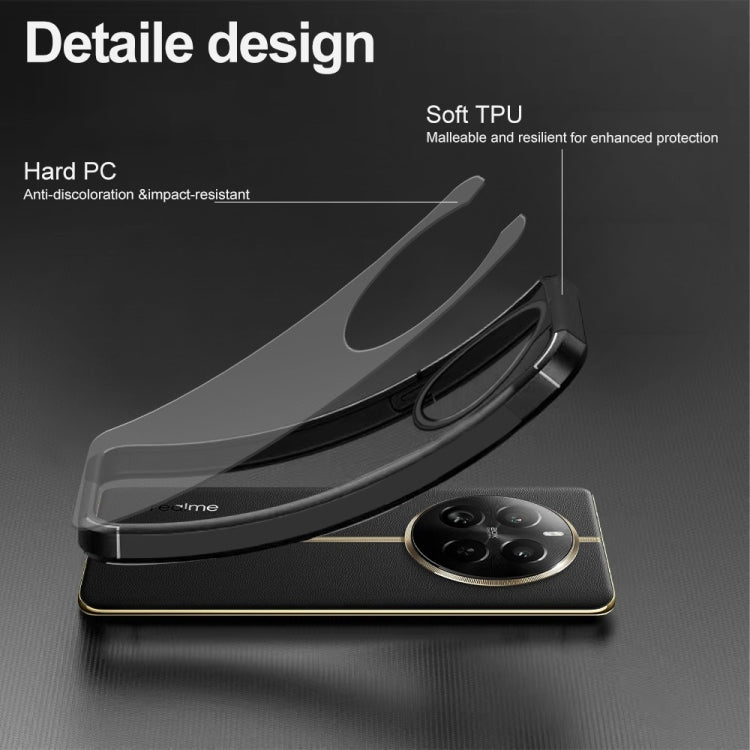 For Realme Narzo 60 Acrylic+TPU Transparent Shockproof Phone Case - Black