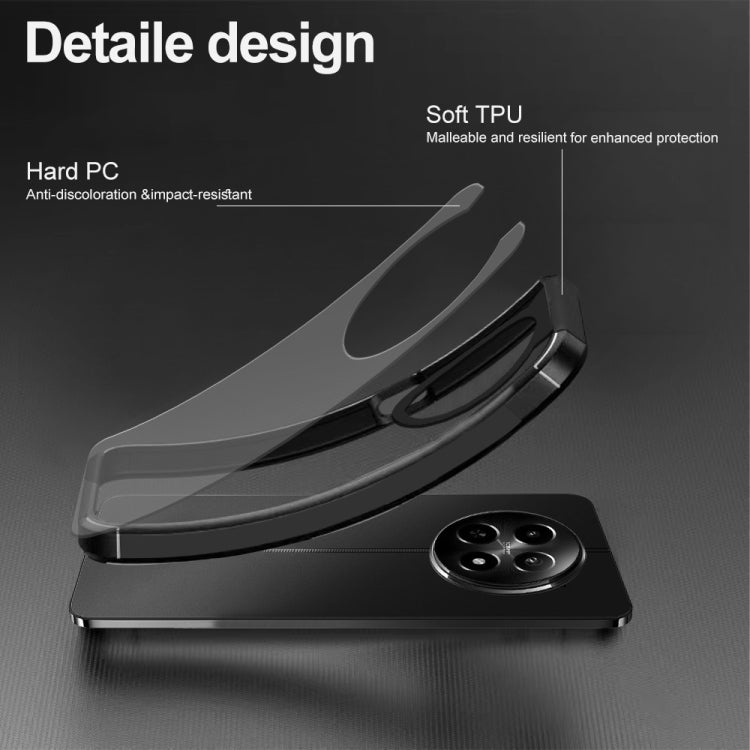 For Realme Narzo 50A Prime Acrylic+TPU Transparent Shockproof Phone Case - Black