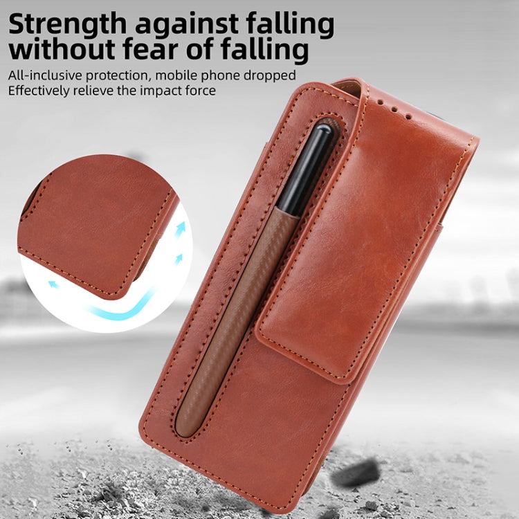 For Samsung Galaxy Z Fold 3 / 4 / 5 / 6 VIETAO Retro Thinking Series PU Shockproof Phone Bag, Without Pen