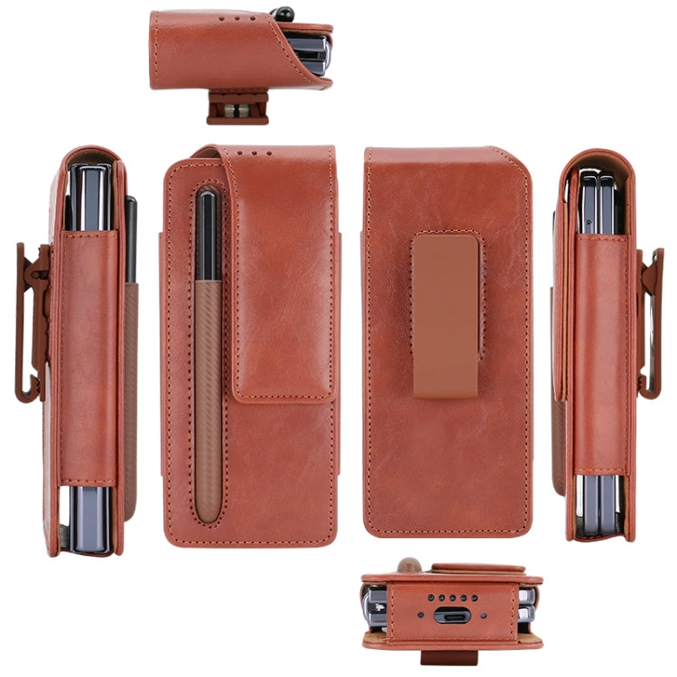 For Samsung Galaxy Z Fold 3 / 4 / 5 / 6 VIETAO Retro Thinking Series PU Shockproof Phone Bag, Without Pen