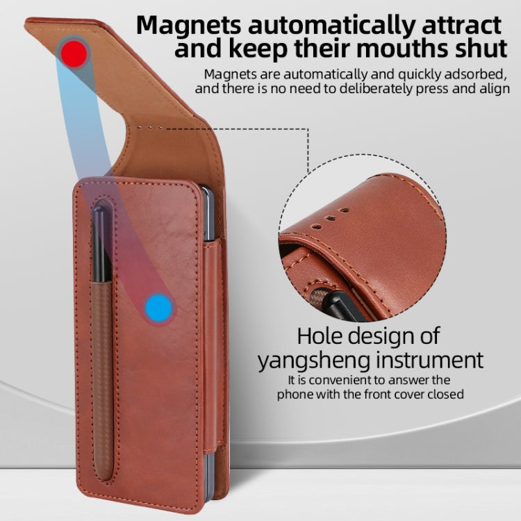 For Samsung Galaxy Z Fold 3 / 4 / 5 / 6 VIETAO Retro Thinking Series PU Shockproof Phone Bag, Without Pen