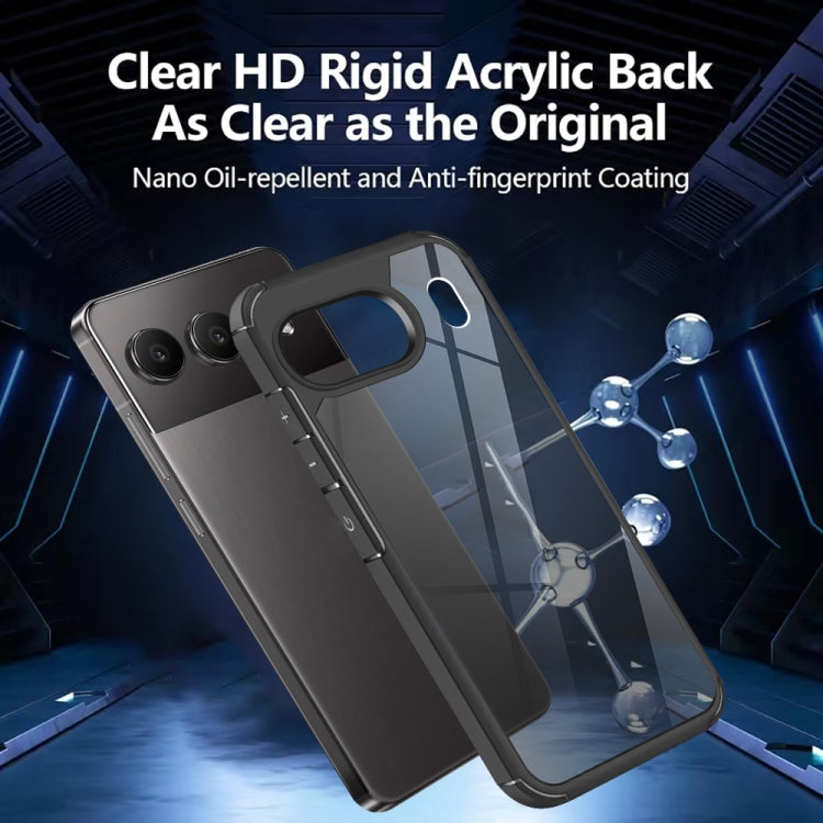 For OnePlus Nord 4 Acrylic+TPU Transparent Shockproof Phone Case - Black