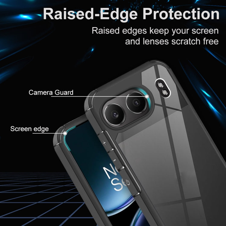 For OnePlus Nord 4 Acrylic+TPU Transparent Shockproof Phone Case - Black