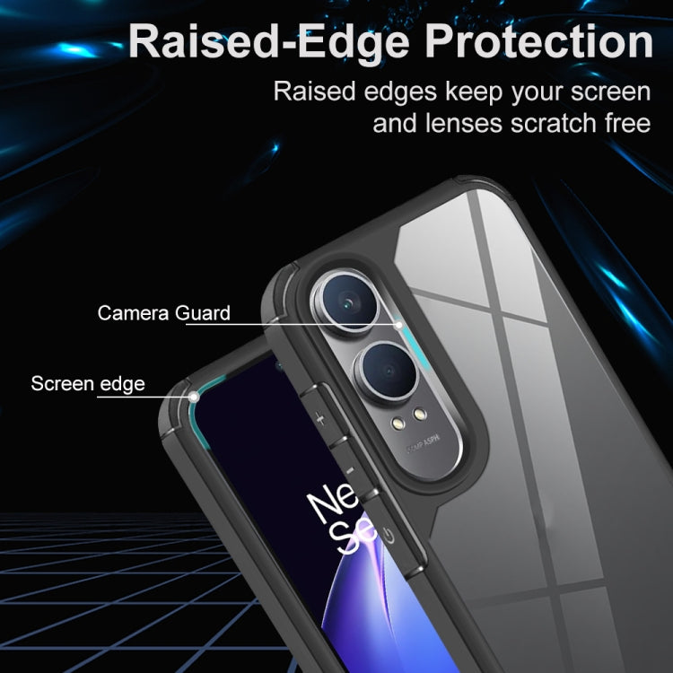 For OnePlus Nord CE4 Lite Acrylic+TPU Transparent Shockproof Phone Case - Black