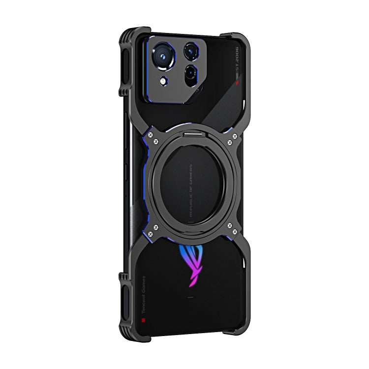 For Asus ROG Phone 8 / 8 Pro Mechanical Arm Borderless MagSafe Holder Metal Phone Case