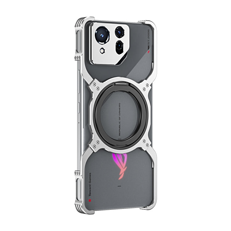 For Asus ROG Phone 8 / 8 Pro Mechanical Arm Borderless MagSafe Holder Metal Phone Case