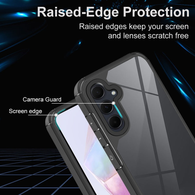 For Samsung Galaxy A35 5G Acrylic+TPU Transparent Shockproof Phone Case - Black