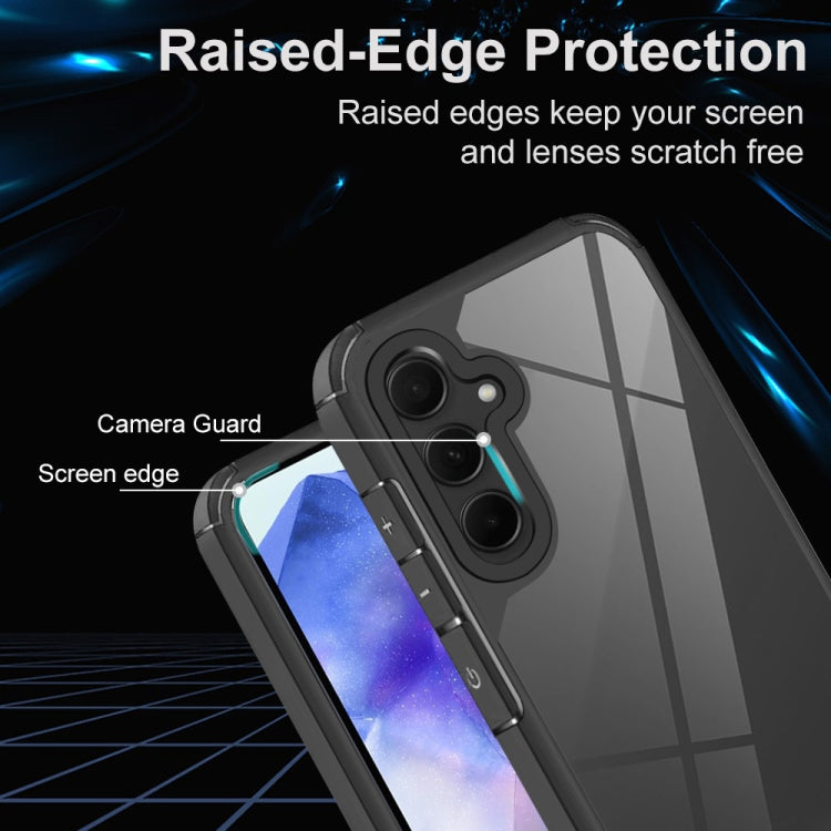 For Samsung Galaxy A05 Acrylic+TPU Transparent Shockproof Phone Case - Black