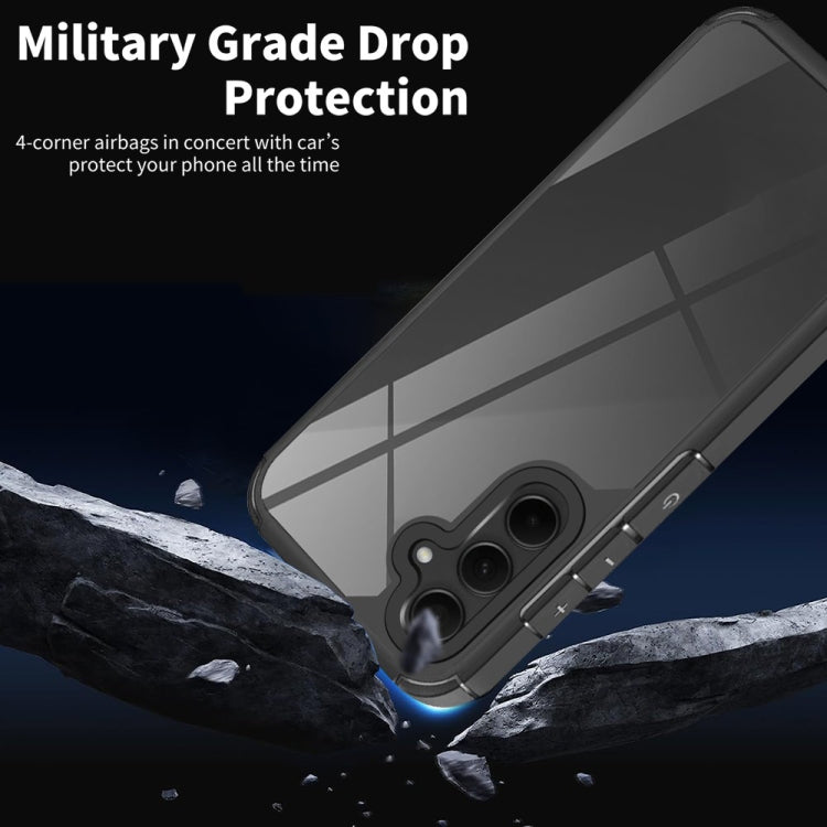 For Samsung Galaxy A34 5G Acrylic+TPU Transparent Shockproof Phone Case - Black