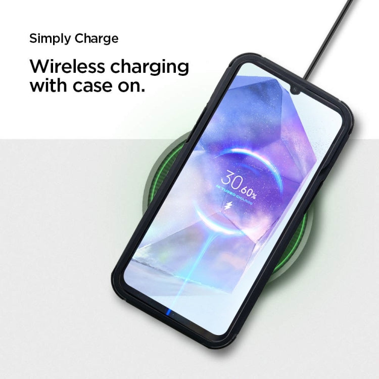For Samsung Galaxy A34 5G Acrylic+TPU Transparent Shockproof Phone Case - Black
