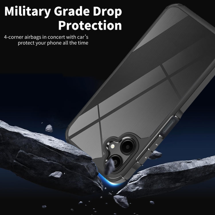 For Samsung Galaxy A06 4G Acrylic+TPU Transparent Shockproof Phone Case - Black