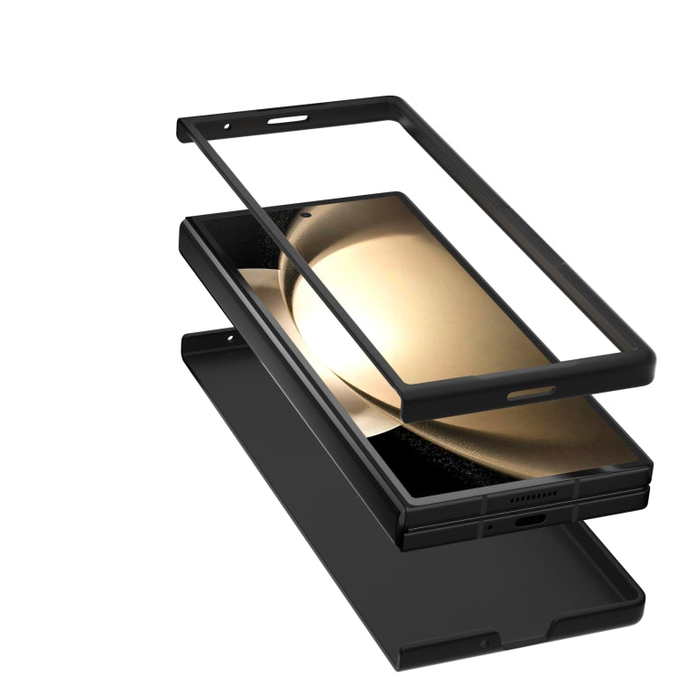 For Samsung Galaxy Z Fold6 Black Frame PU Leather Full Coverage Phone Case