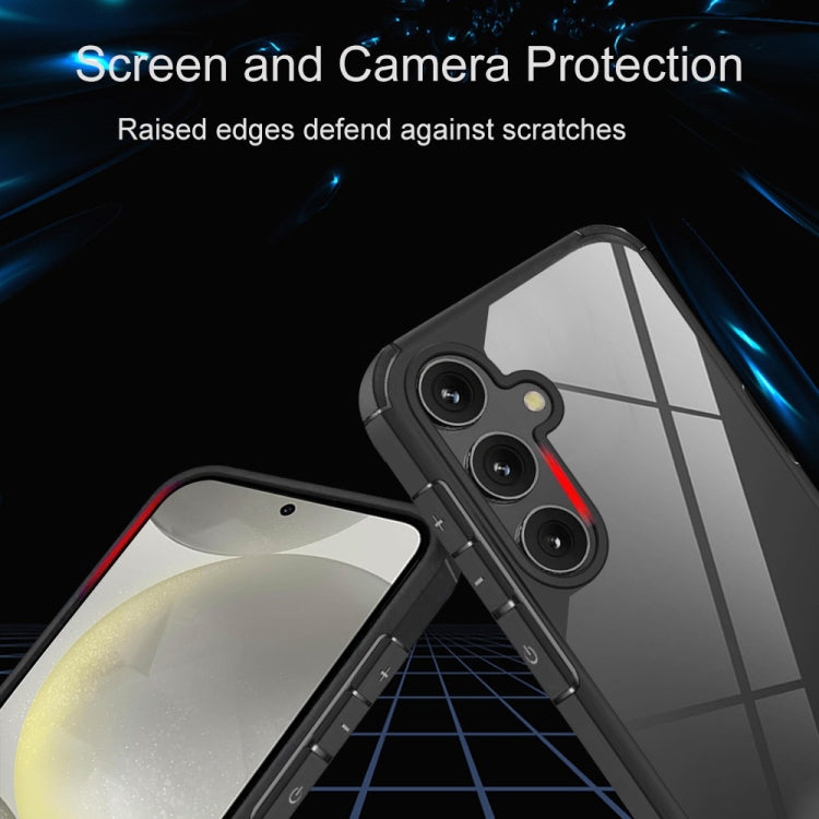 For Samsung Galaxy S24 5G Acrylic+TPU Transparent Shockproof Phone Case - Black