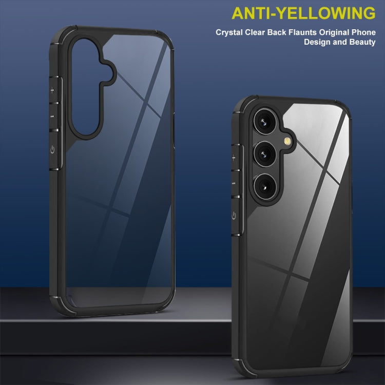 For Samsung Galaxy S24 5G Acrylic+TPU Transparent Shockproof Phone Case - Black