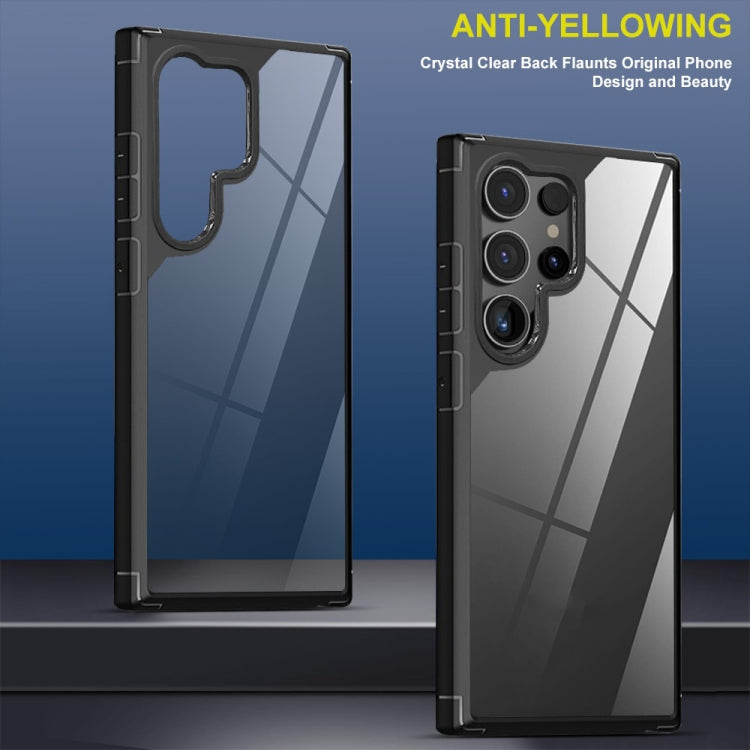 For Samsung Galaxy S24 Ultra 5G Acrylic+TPU Transparent Shockproof Phone Case - Black