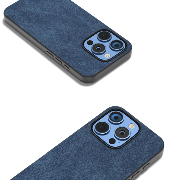 For iPhone 16 Pro Black Frame PU Leather Full Coverage Phone Case