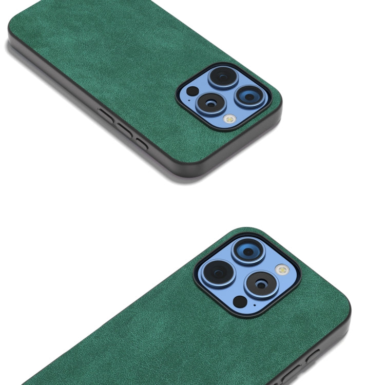 For iPhone 16 Pro Black Frame PU Leather Full Coverage Phone Case