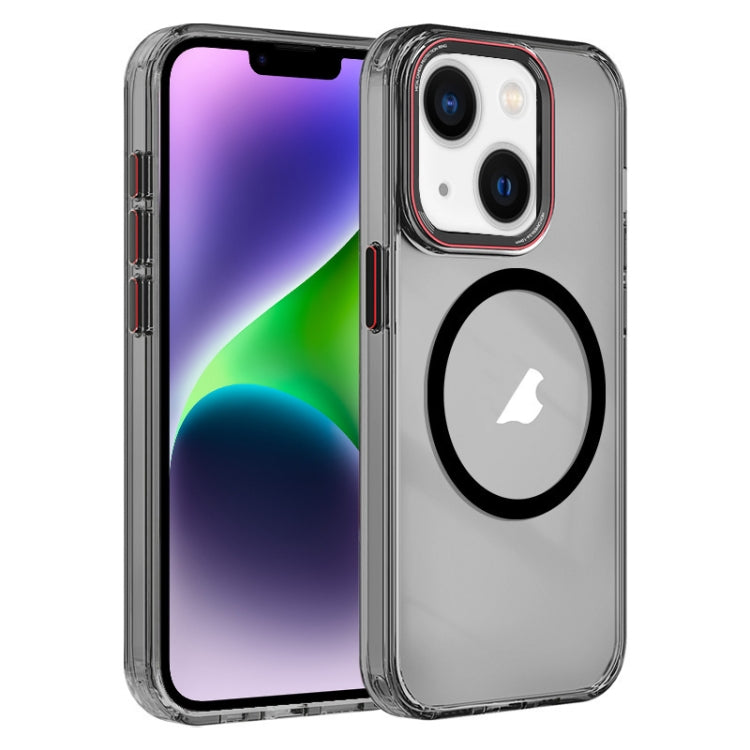 For iPhone 14 Plus Crystal TPU Hybrid PC MagSafe Phone Case