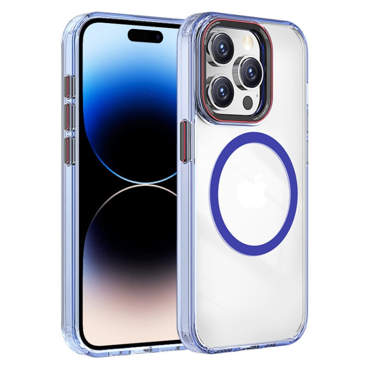 For iPhone 14 Pro Crystal TPU Hybrid PC MagSafe Phone Case