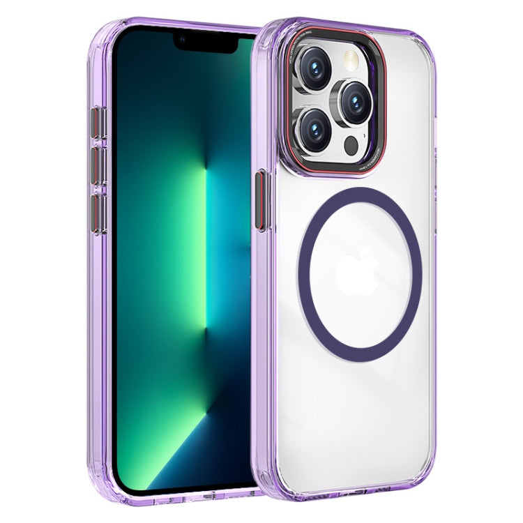 For iPhone 13 Pro Max Crystal TPU Hybrid PC MagSafe Phone Case