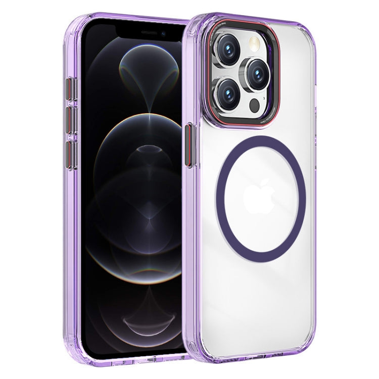 For iPhone 12 Pro Crystal TPU Hybrid PC MagSafe Phone Case