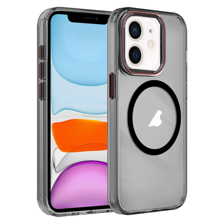 For iPhone 11 Crystal TPU Hybrid PC MagSafe Phone Case